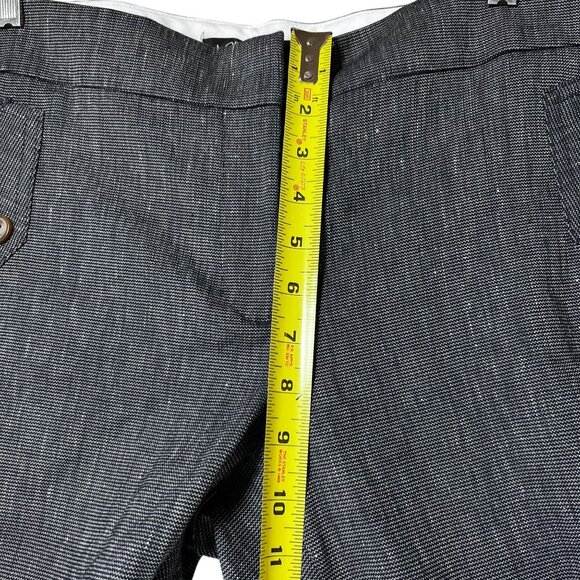 Ann Taylor Loft Marisa Trousers 8T Gray Black Weave Wide Leg Pockets Career Pant - Picture 13 of 15